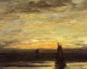 Fishing Boats At Dusk - 亨德里克·威廉·梅斯达赫